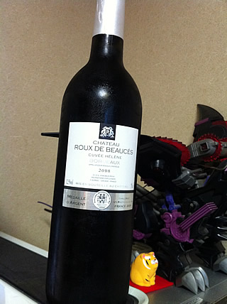 フランスの赤ワイン「CHATEAU ROUC DE BEAUCES(シャトー・ルー・ド・ボース)2008」