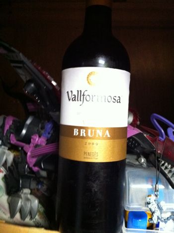 スペインの赤ワイン「ヴィーニャ・ブルーナ(Vallformosa de VINA BRUNA)2009」