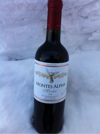 チリの赤ワイン「Montes Alpha Merlot（モンテス・アルファ・メルロー）2008」