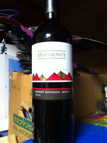 チリの赤ワイン「MIRAMONTE Cabernet Sauvignon - Merlot（ミラモンテ カベルネ・ソーヴィニヨン メルロー）2010」