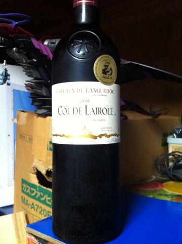 フランスの赤ワイン「Coteaux du Languedoc “Col de Lairole”（コトー・デュ・ラングドック・“コル・ド・レロール”）2008]」