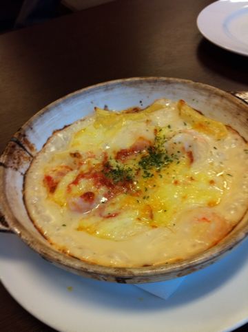 ぷりぷりエビのグラタン