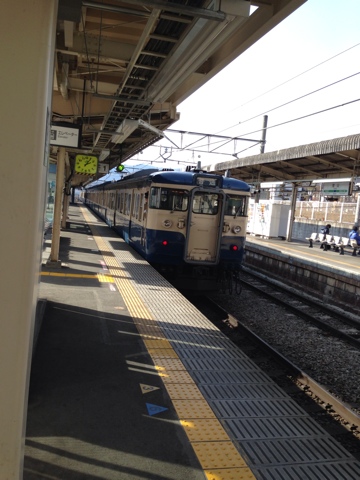 塩山駅での電車