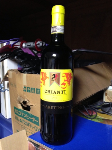 イタリアの赤ワイン「CHIANTI ARETINO（キャンティ・アレティーノ）2010」