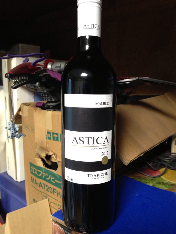 アルゼンチンの赤ワイン「ASTICA MALBEC（アスティカ マルベック）2012」