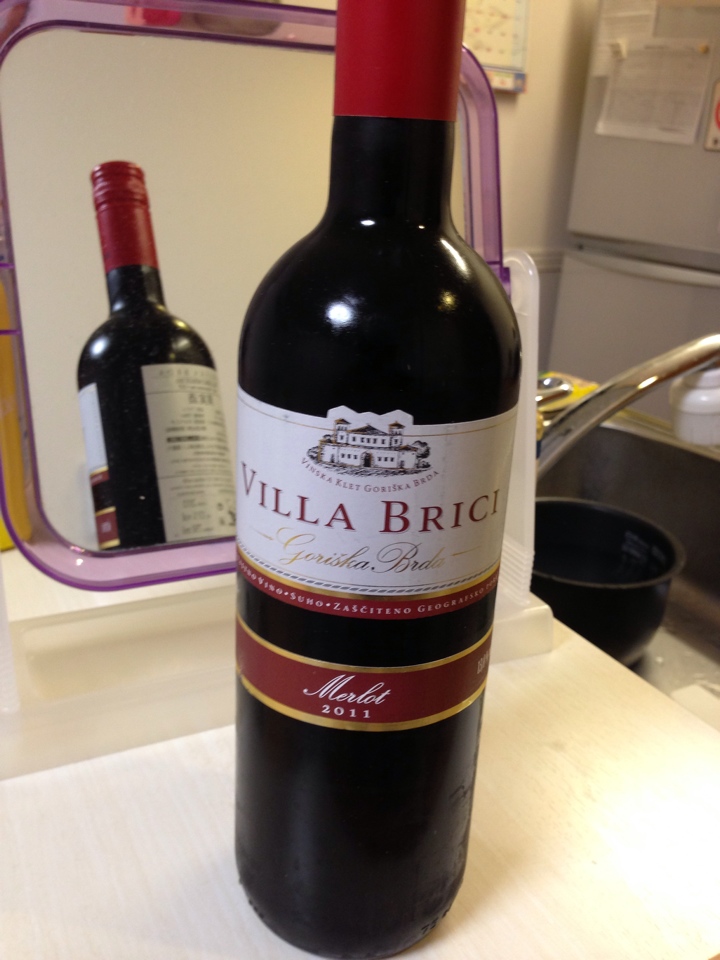 スロヴェニアの赤ワイン「VILLA BRICI MERLOT（ヴィラブリッチ・メルロー）2011」