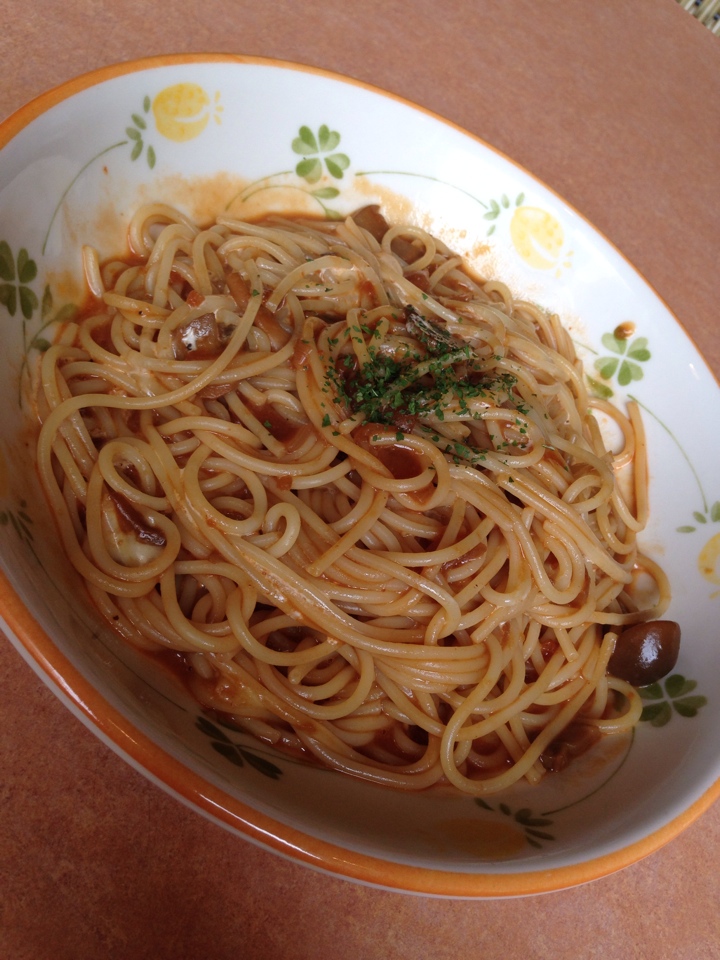 きのこのラグースパゲティ