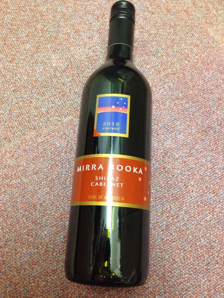 オーストラリアの赤ワイン「MIRRA BOOKA SHIRAZ CABERNET（ミラブーカ シラーズ カベルネ）2012」