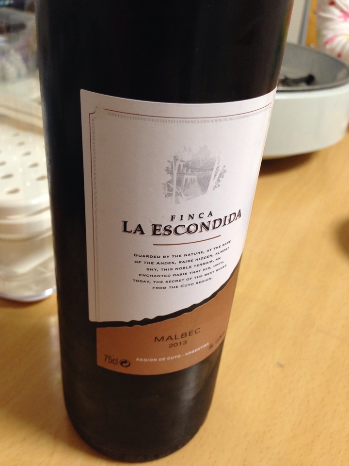 アルゼンチンの赤ワイン「FINCA LA ESCONDIDA(フィンカ・ラ・エスコンディダ)2013」