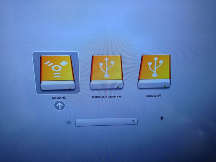 ドライブ選択画面