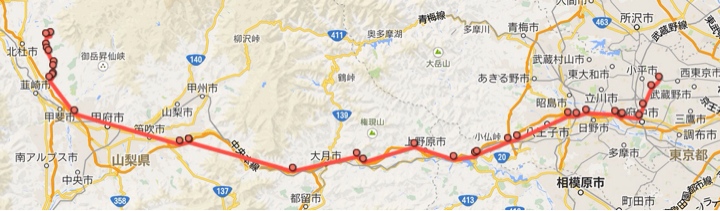 6月22日山梨から東京へ帰るだけ