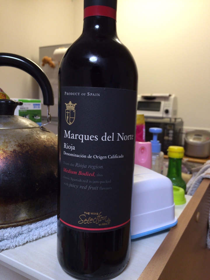 スペインの赤ワイン「ASDA Marques del Norte Rioja（アズダ セレクション マルケス・デル・ノイルテリオハ）2-13」