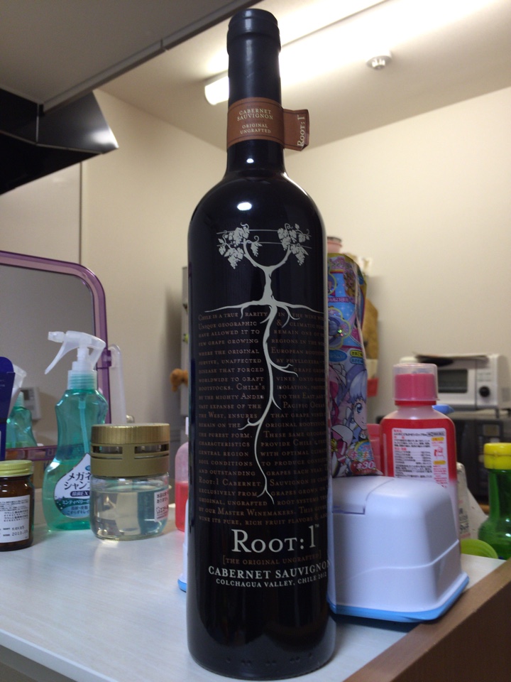 チリの赤ワイン「Root:1 CABERNET SAUVIGNON（ルートワン カベルネ ソーヴィニヨン）2012」