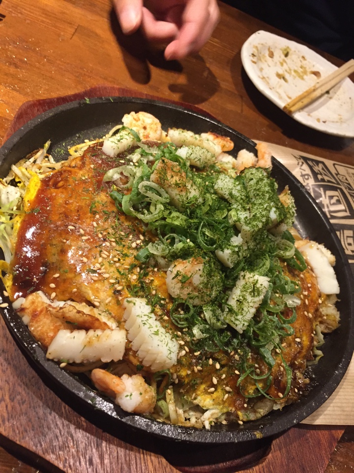 生麺お好み焼き　海鮮（生いか、生えび、ねぎ） 