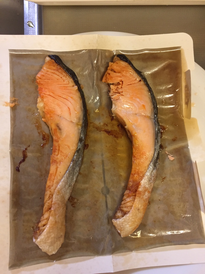 こんがり魚焼きパック 鮭が焼けました