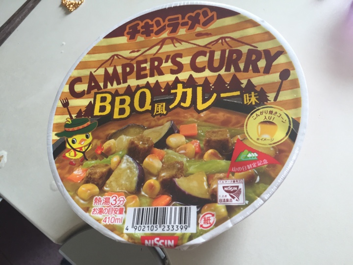 チキンラーメンBBQ風カレー味
