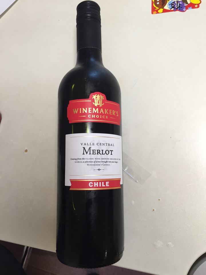 チリの赤ワイン「WINEMAKER'S CHOICE VALLE CENTRAL MERLOT（チリ産メルロー）」