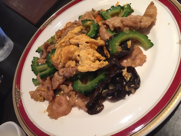 週替定食1（豚肉とゴーヤ玉子炒め）