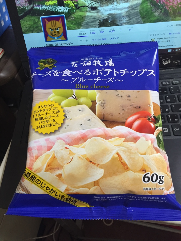 北海道・十勝 花畑牧場 チーズを食べるポテトチップス ～ブルーチーズ～