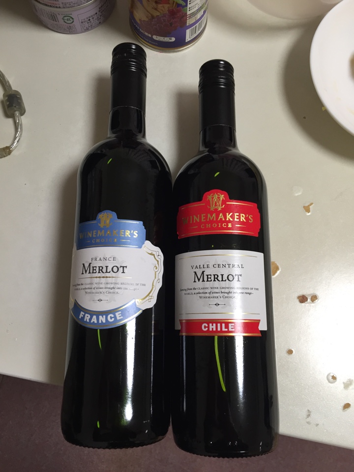 フランス産メルローと西友 チリ産メルロー