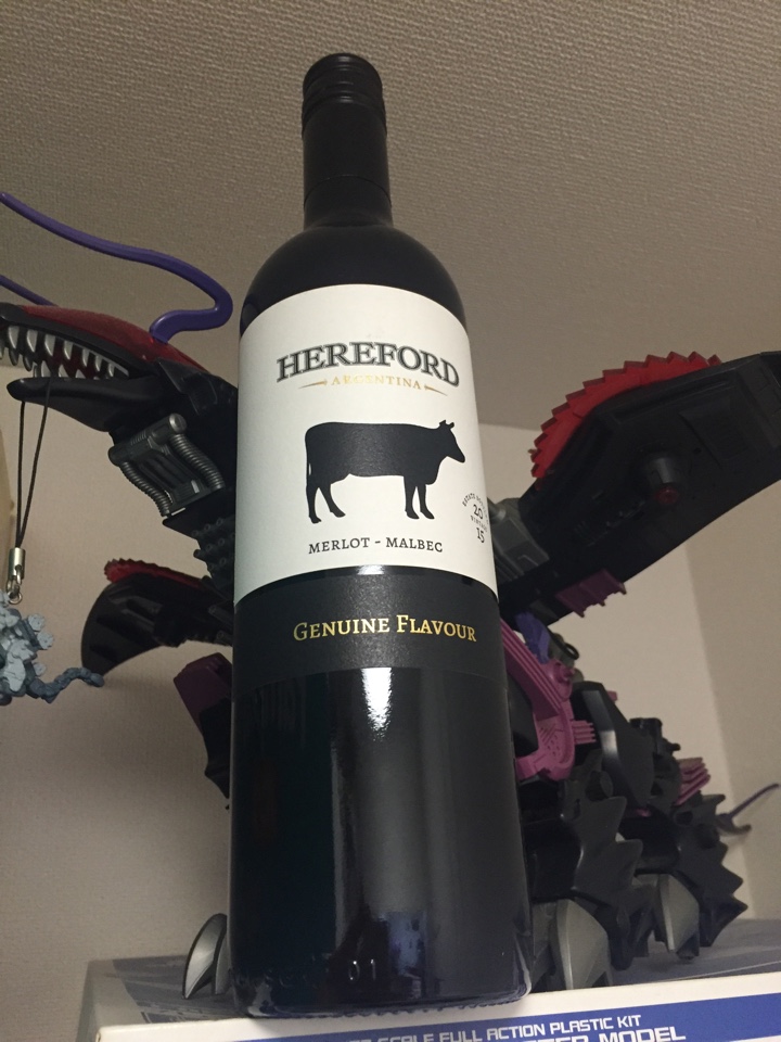 アルゼンチンの赤ワイン「Hereford Merlot-Malbec（ヘレフォード メルロー＆マルベック）2015」