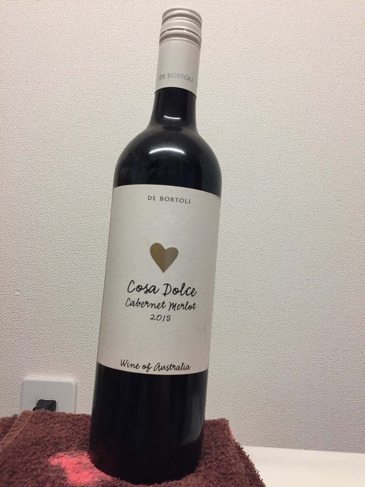オーストラリアの赤ワイン「Cosa Dolce Cabernet/Merlot（コーサ ドルチェ カベルネ/メルロー）2015」