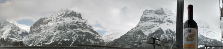 スイス グリンデルワルトからのJungfraujoch（ユングフラウヨッホ）（Googleフォトによるパノラマ生成）