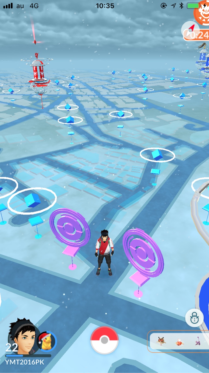 ポケモンGO 東京での冬景色