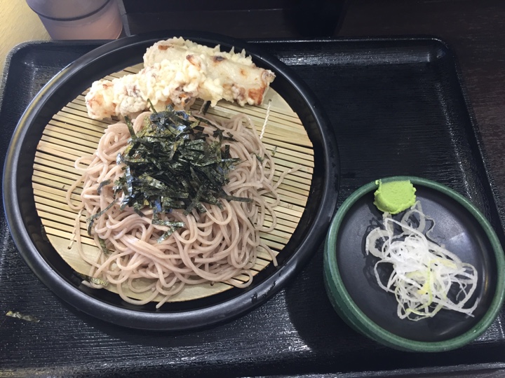ざるそば、ちくわ天単品