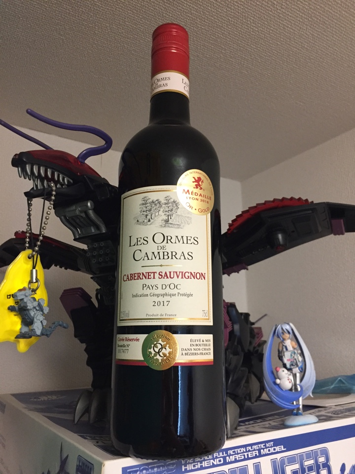 フランスの赤ワイン「LES ORMES DE CAMBRAS CABERNET SAUVIGNON（レゾルム ド カンブラス カベルネ・ソーヴィニヨン）2017」