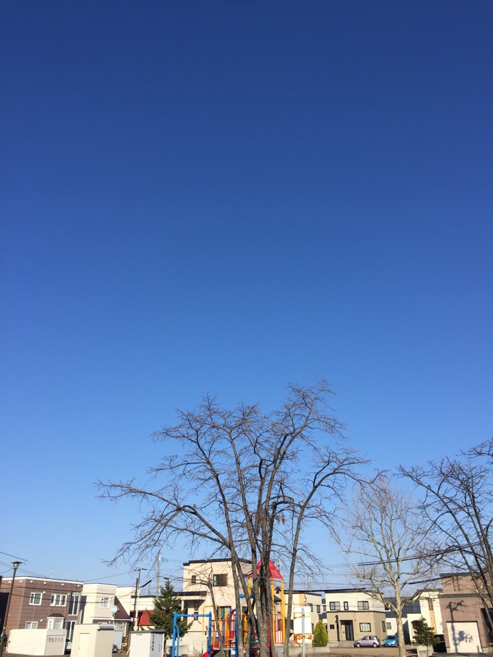 伏古みみずく公園　札幌は雲一つ無い好天
