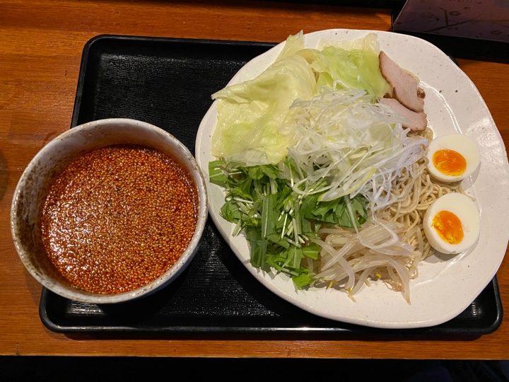広島流つけ麺（広島風激辛つけ麺）（辛さ50、中盛）