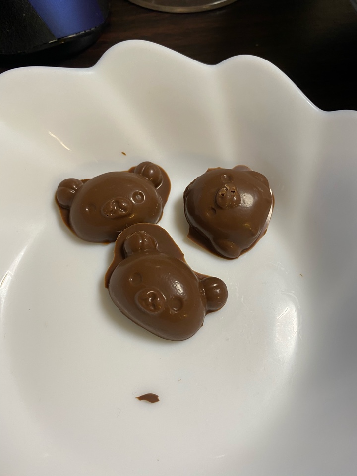 嫁さんと子供が作ったチョコレート