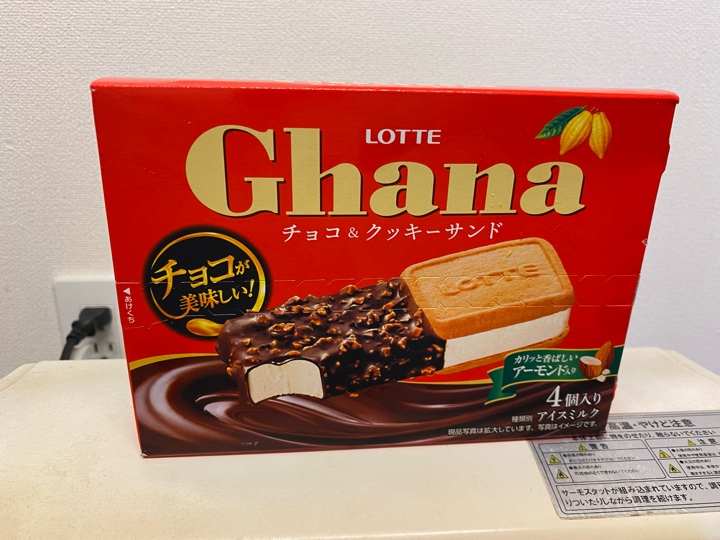 LOTEE Ghana（ロッテ ガーナ） チョコ＆クッキーサンド アイス