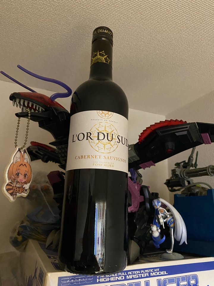 フランスの赤ワイン「FONCALIEU L'OR DU SUD CABERNET SAUVIGNON(フォンカリユ ルオール・デュ・シュッド カベルネ・ソーヴィニヨン)2019」