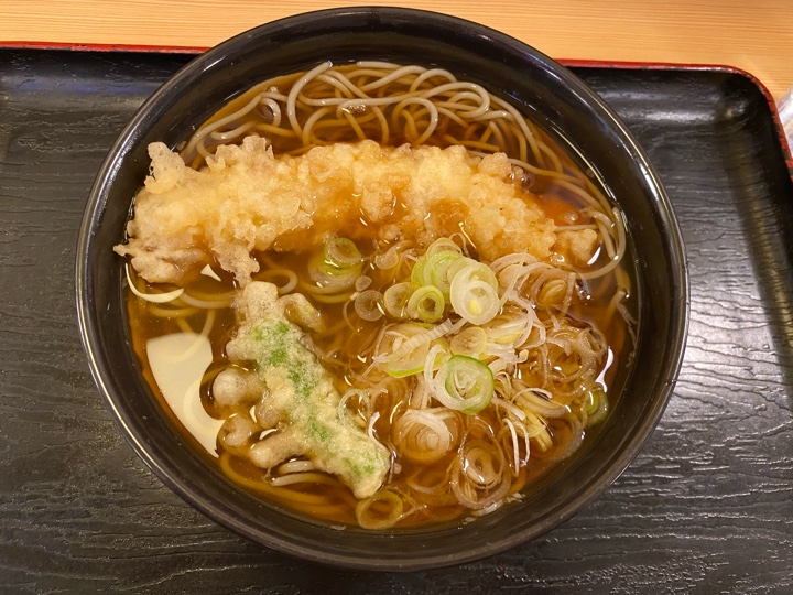 いか天そば（温）
