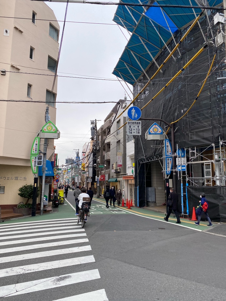 旗の台駅近くの商店街