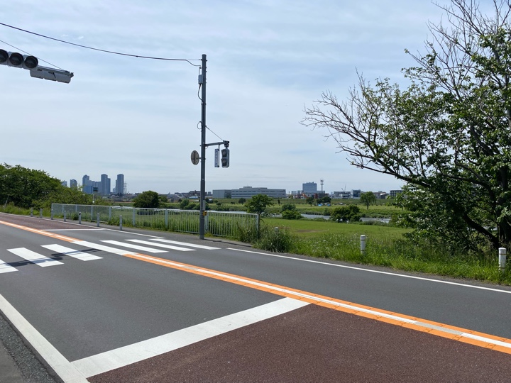 東急バス 野毛二丁目から武蔵小杉が見えます