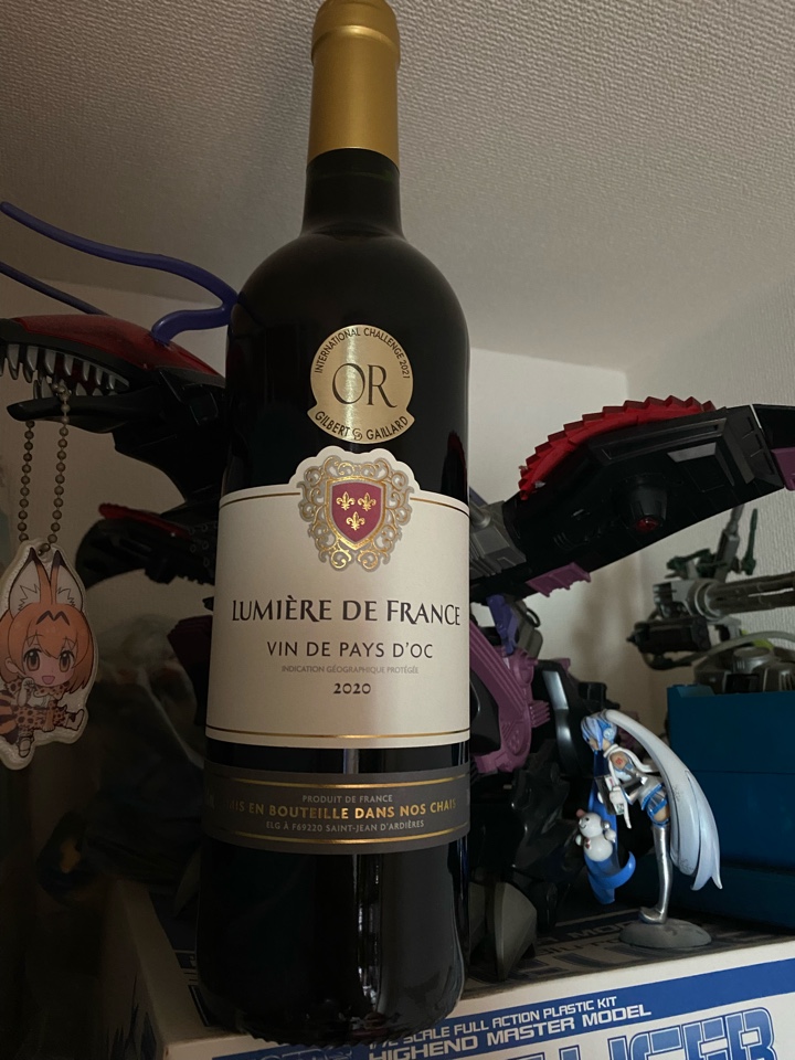 フランスの赤ワイン「LUMIERE DE FRANCE(リュミエール・ド・フランス・ルージユ)2020」【3大銘醸地入り！世界選りすぐり赤ワイン12本セット第148弾】