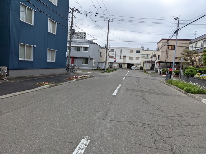 ひたすら住宅地をすすみます