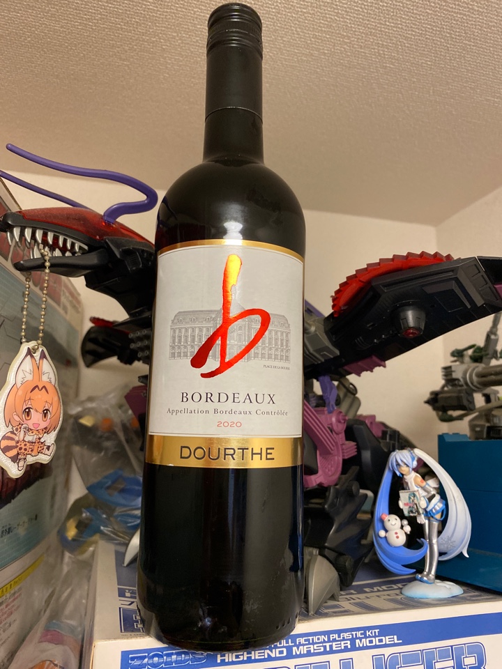 フランスの赤ワイン「DOURTHE b Bordeaux Rouge Appellation Bodeaux ControLee(ドゥルト ボルドー ルージュ)2020」