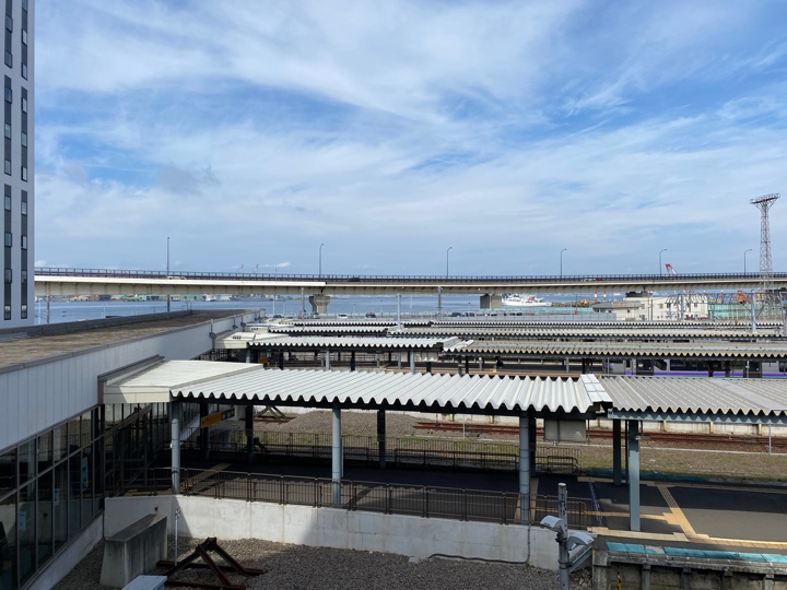 函館駅 デッキからの眺め