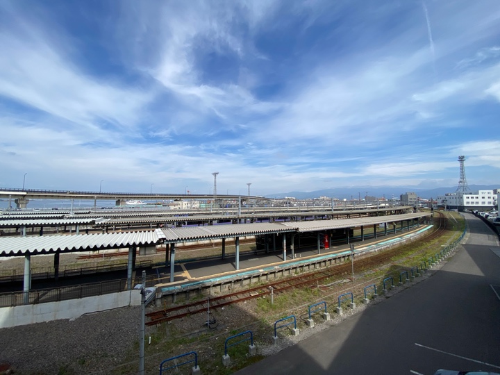 函館駅 デッキからの眺め