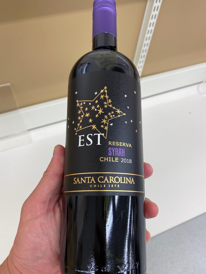 チリの赤ワイン「EST RESERVA SYRAH(エスト レセルヴァ シラー)2018」
